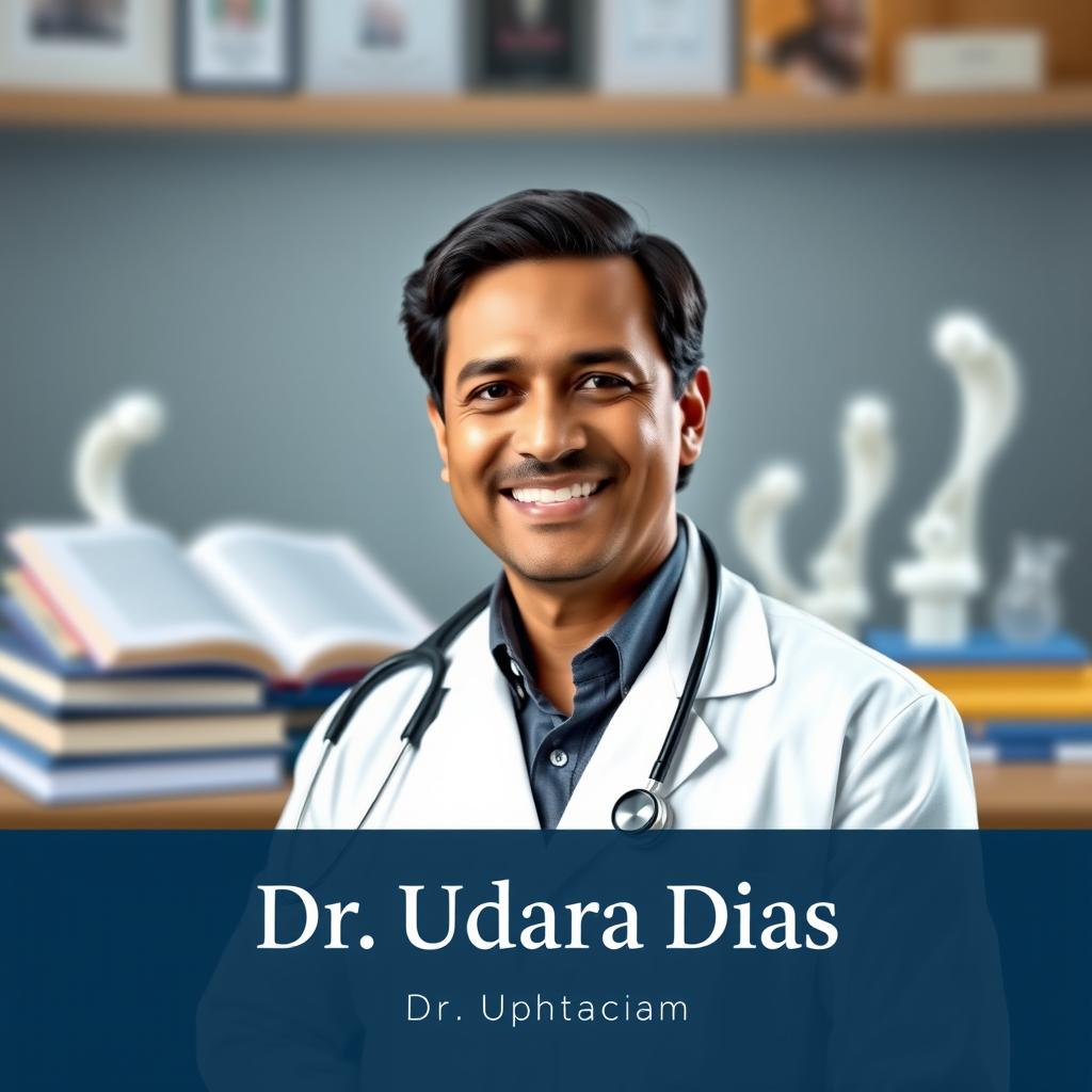 A professional and visually striking cover photo for a social media page dedicated to Dr