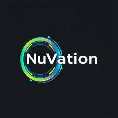 A highly detailed logo based on the design provided, featuring the corrected spelling 'NuVation'