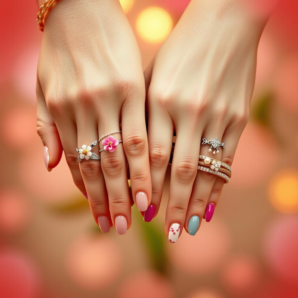 Two sets of hands intertwined, expressing affection and connection