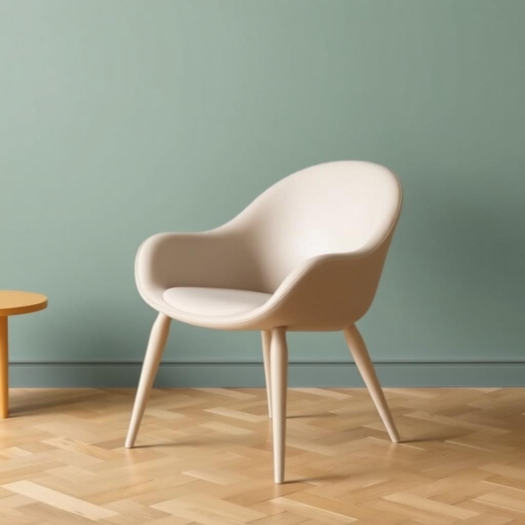 A beautifully designed classic fantasy chair inspired by the aesthetics of Okia, featuring a simplified silhouette