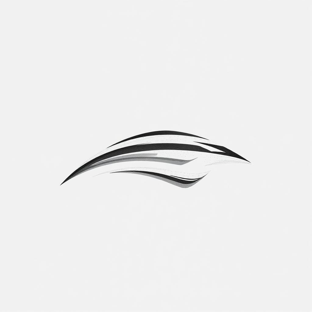 A unique logo design inspired by the concept of speed, featuring a sleek and stylish graphite drawing