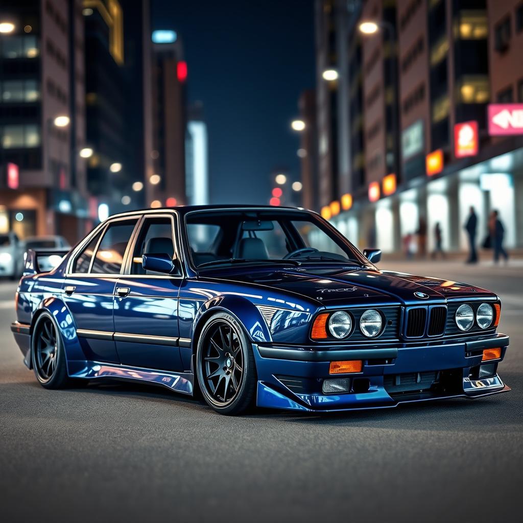 A stunning BMW M5 E34, enhanced with an impressive tuning package