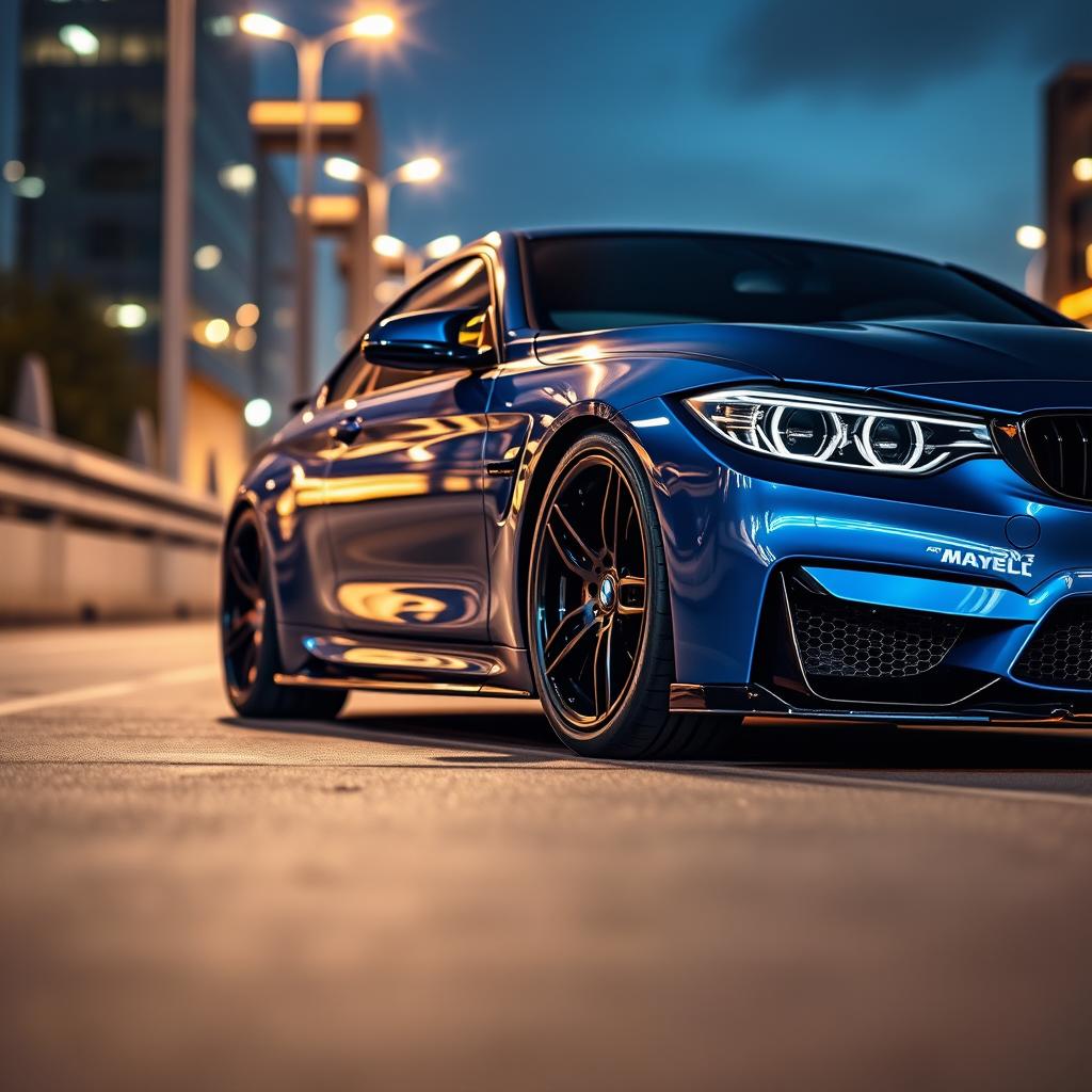 A stunning, high-performance car showcasing the BMW M Paket, featuring an aggressive aerodynamic body kit, sporty design elements, and unique M badging