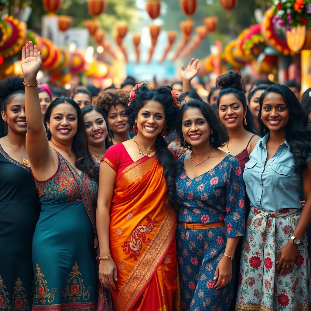 A stunning array of diverse women celebrating their individuality, showcasing a variety of ethnicities and styles
