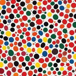 Develop a striking visual advertisement for a Yayoi Kusama Print Collection, showcasing exclusive prints inspired by her iconic exhibitions. The ad should exude the vibrant energy and unique vision of Kusama's artwork.