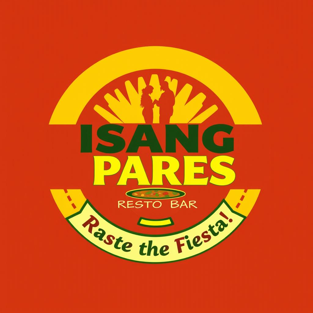 A logo design for 'ISANG PARES RESTO BAR'