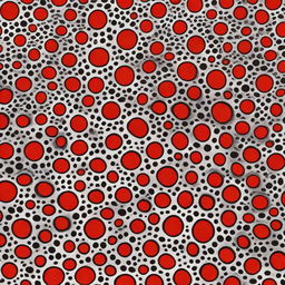 Design a mesmerizing advertisement for a Yayoi Kusama Print Collection, exhibiting exclusive prints inspired by Gallery Wall exhibitions. The campaign should burst with the dynamic vigor and novel viewpoint of Kusama's art.