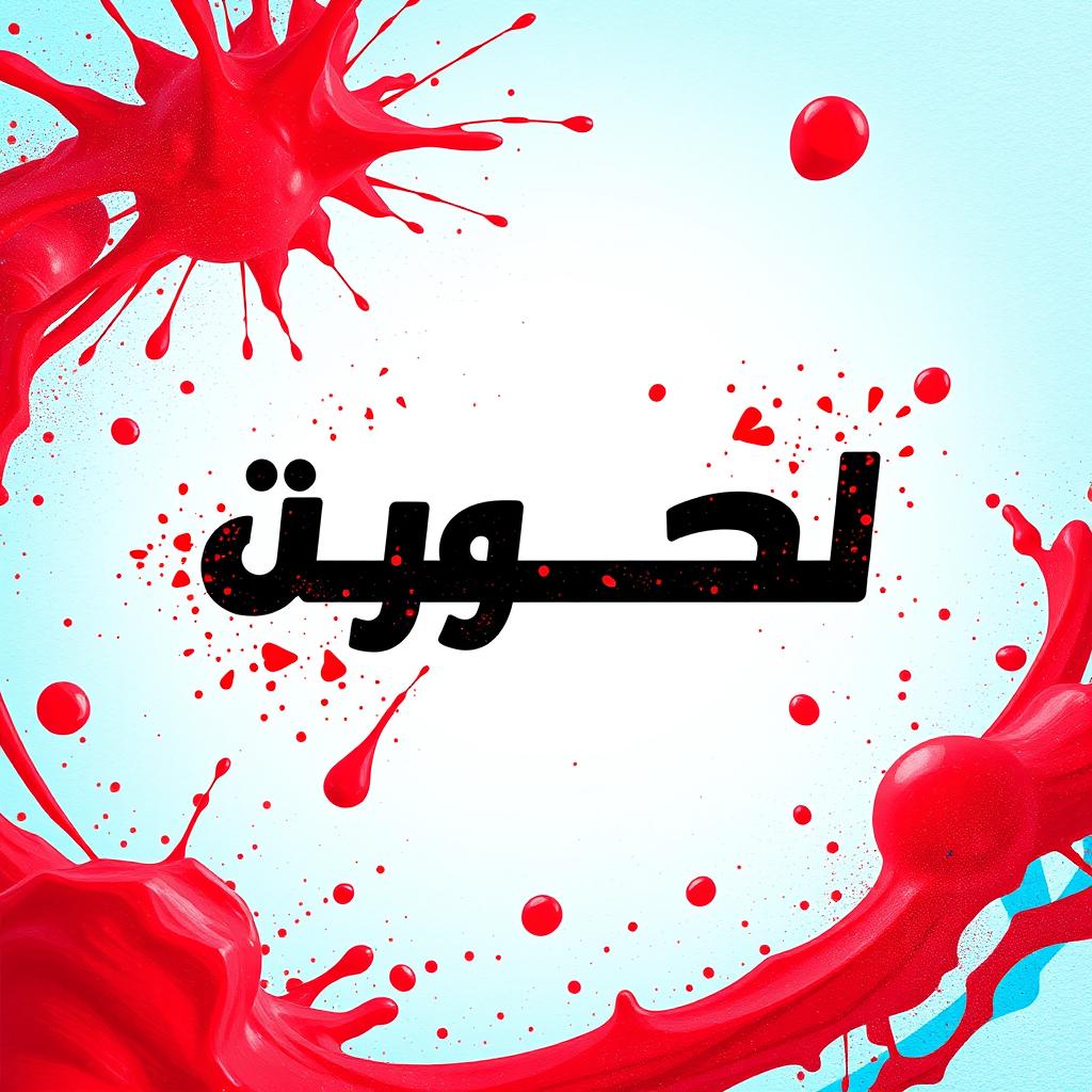 A dynamic and energetic design featuring the word "ريدبول" in Arabic