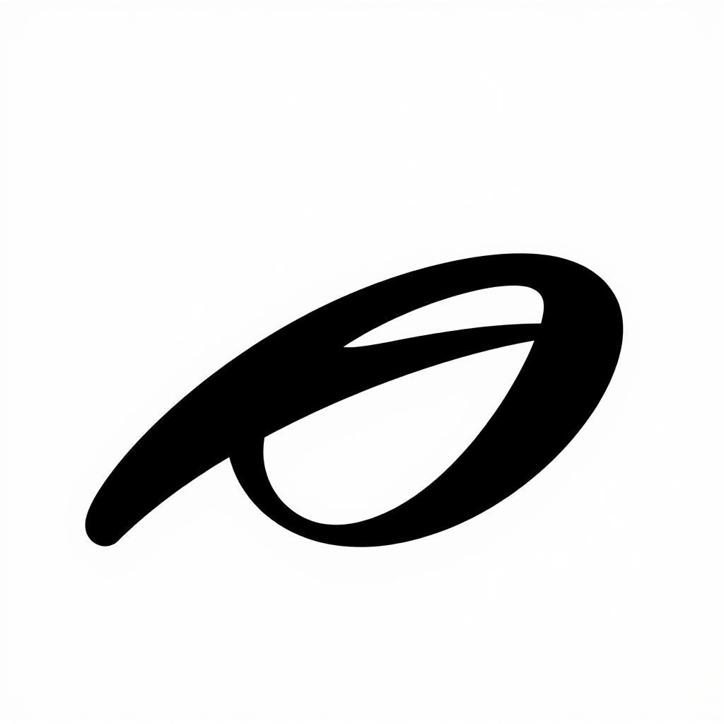 A bold, artistic representation of the letter "O" filled entirely in solid black