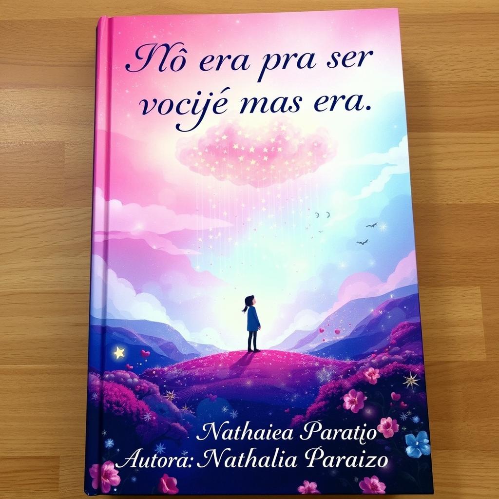 A beautifully illustrated book cover featuring a dreamlike, surreal landscape filled with vibrant colors and whimsical elements