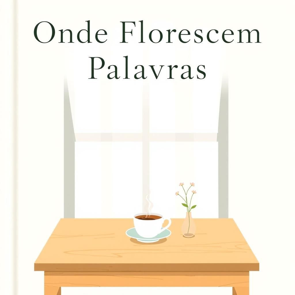 A minimalist and introspective book cover that conveys tranquility and the subtle connection between characters