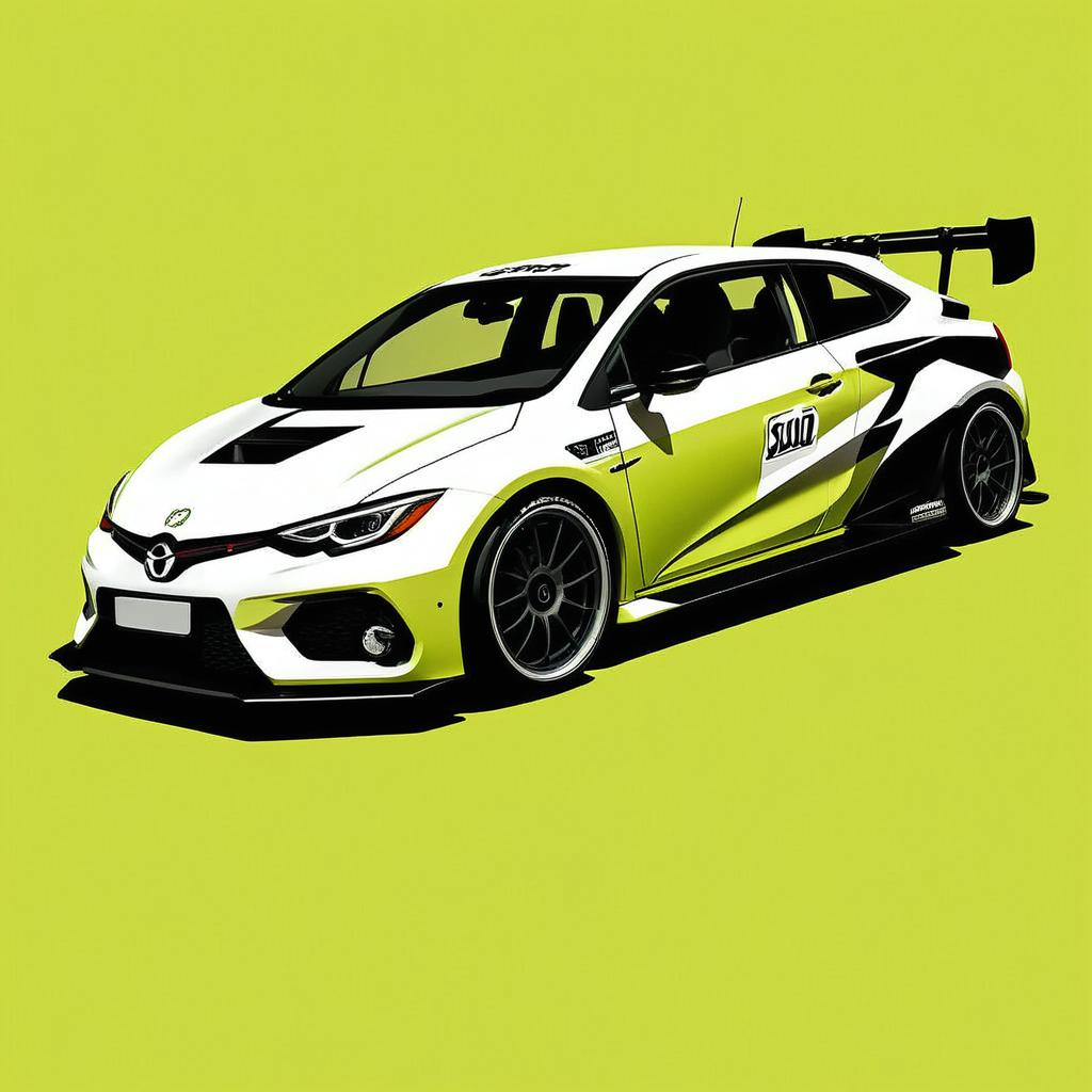 No hagas otro diseño, solo Agregale algo en el capo, con verde o negro a este mismo