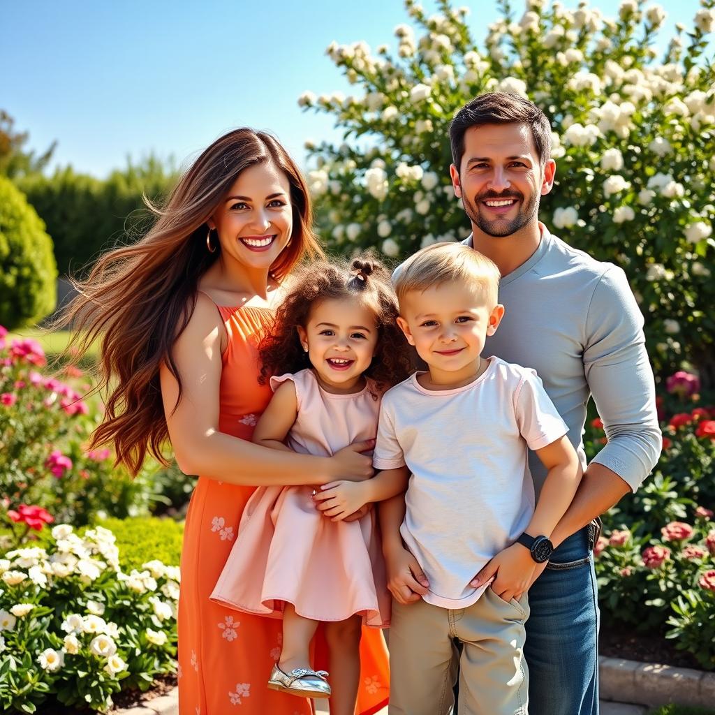 A heartwarming future family portrait featuring a loving family