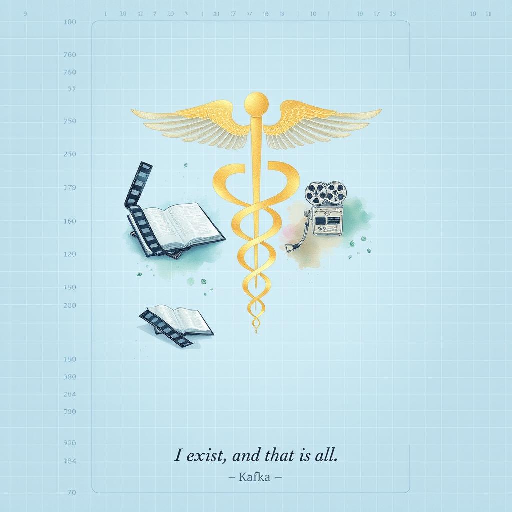 A wallpaper designed as a medical chart featuring a light blue grid pattern