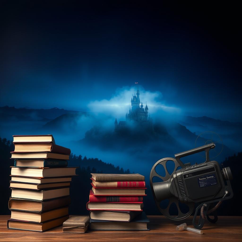A captivating wallpaper featuring a distant, ethereal castle perched on a hill, shrouded in mist for a dreamy effect