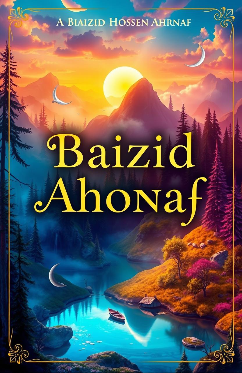 A captivating book cover featuring the name 'Baizid Hossen Ahonaf' prominently displayed in an elegant font