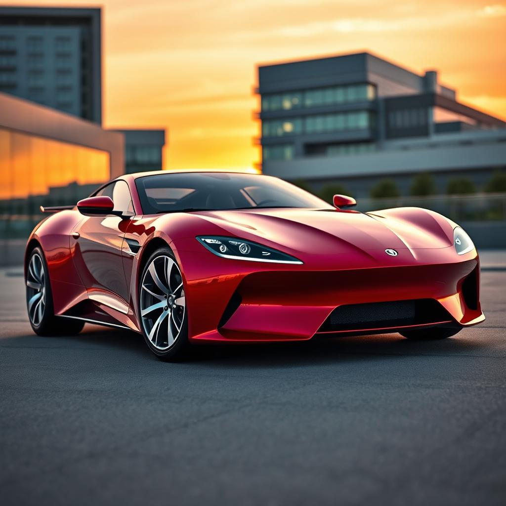 A sleek and luxurious car design that combines the elegance of Italian sports cars with German engineering precision