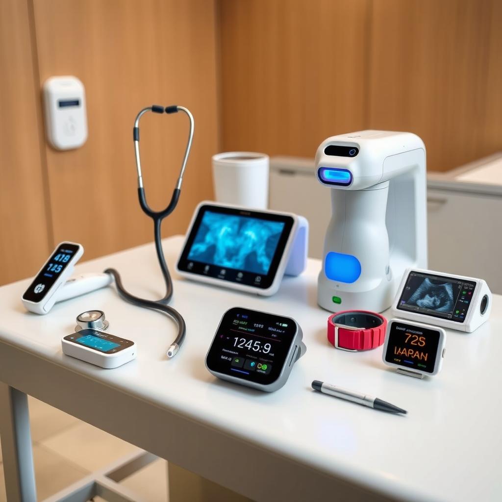 A collection of various advanced diagnostic tools that leverage artificial intelligence technology