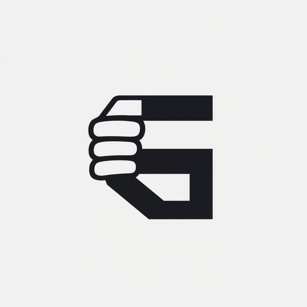 An A24-inspired logo featuring the letter 'G' designed in the form of a tight grip