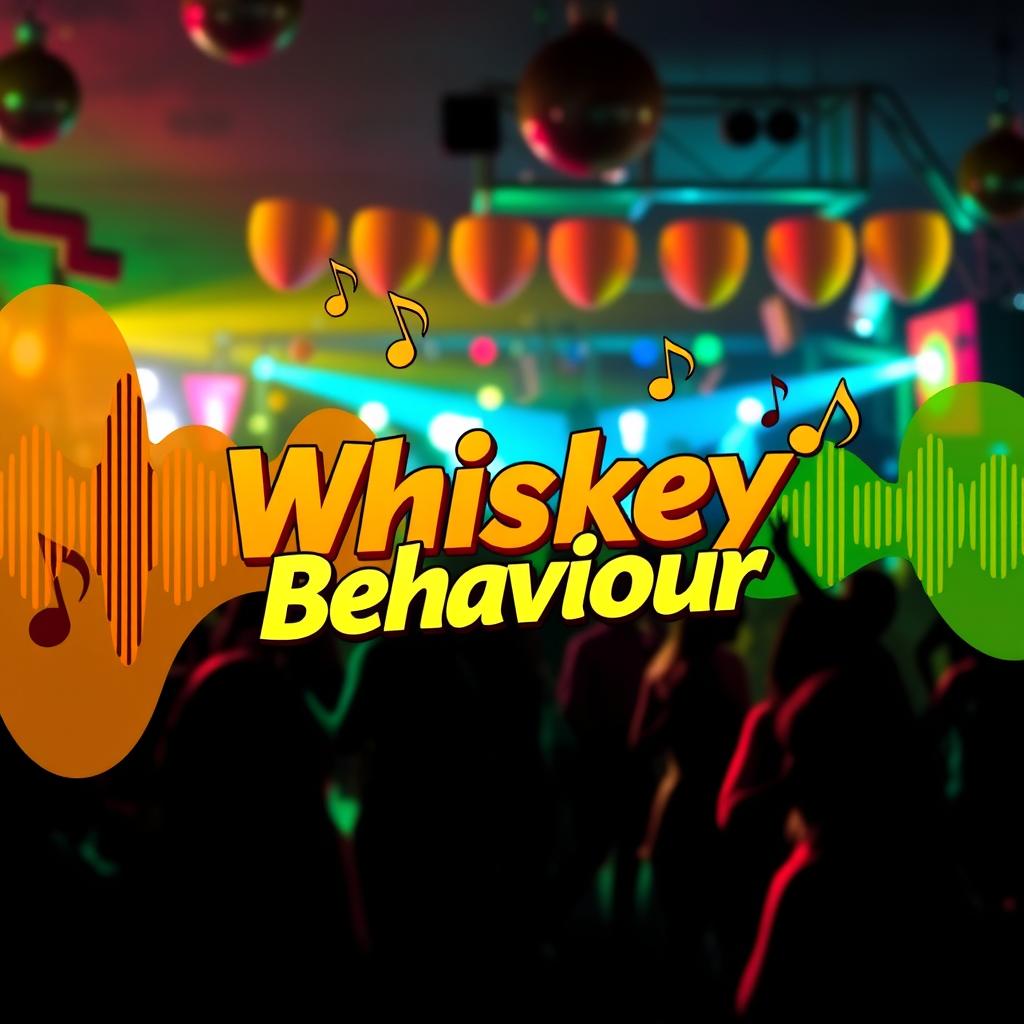 An album cover for a soca beat titled 'Whiskey Behaviour'