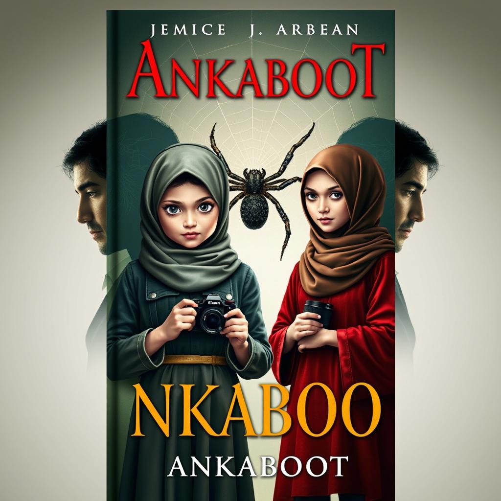An aesthetic and captivating book cover for 'Ankaboot' featuring Fajar, a heartbroken Muslim girl depicted in a stylish yet culturally inspired outfit, her eyes reflecting a mix of sorrow and determination