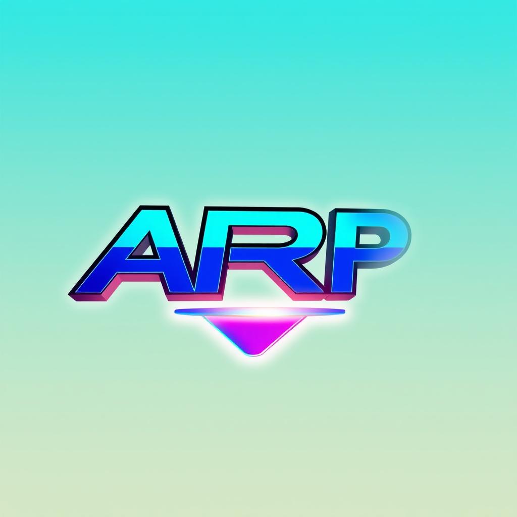 A modern 3D logo design featuring sleek and stylish elements, suitable for augmented reality (AR) application
