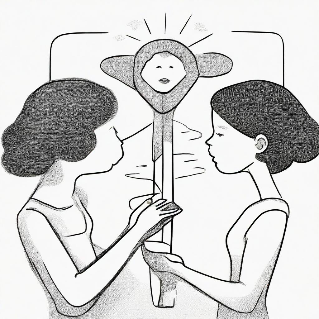 Generate an illustrative picture that represents human values of empathy and respect, showcasing interactions in a familial or societal setting where understanding and mutual fulfillment are enhanced.