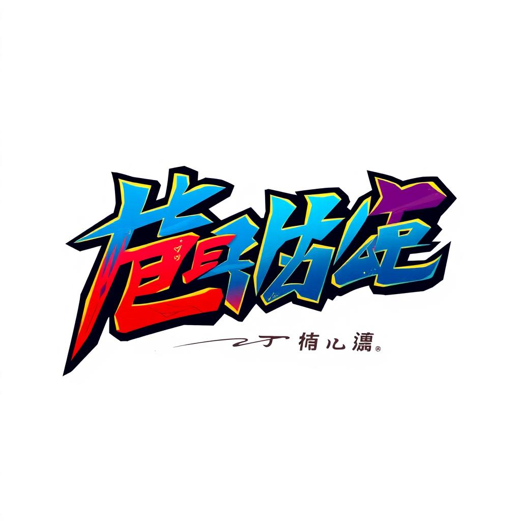 A dynamic and eye-catching logotype for a manhwa, incorporating stylized typography that reflects the essence of adventure and fantasy