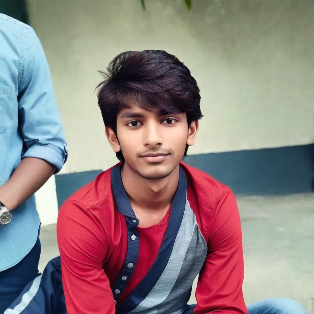 transform the second boy into the red shirted indian man