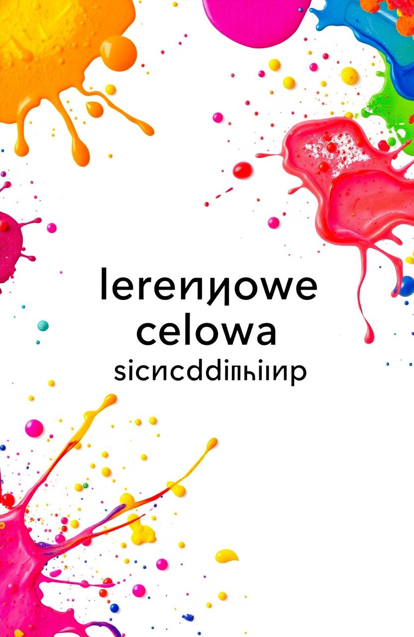 Bright splashes of paint on a white background, with the text in the center reading 'Сленговые слова и их синонимы'
