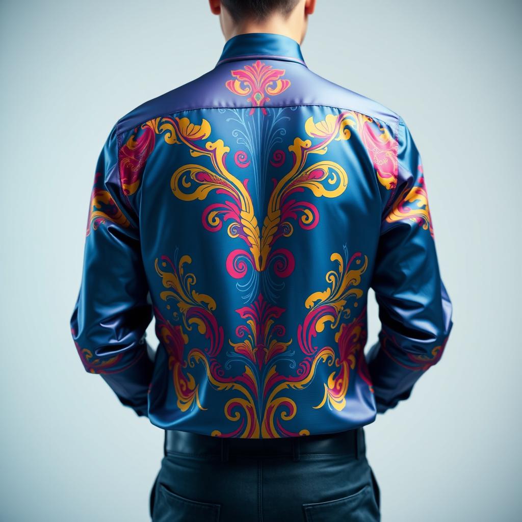 A stylish and modern shirt viewed from the back