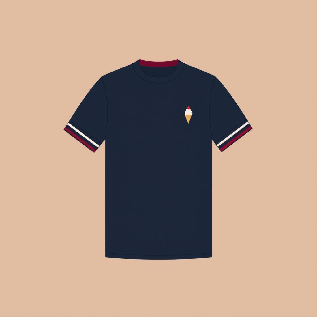 A minimalist and formal design for a cafe-themed jersey
