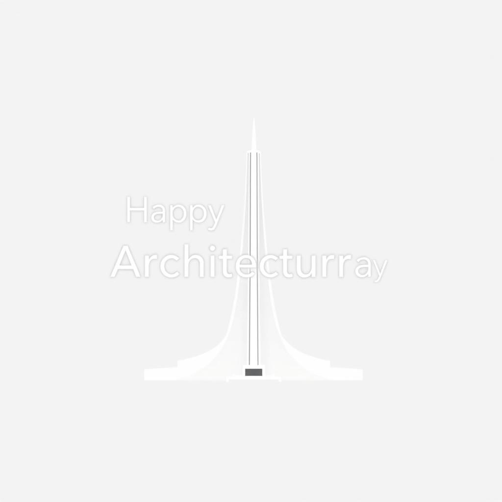 A minimalistic poster design featuring the iconic Azadi Tower in Iran, rendered in a striking black and white color scheme
