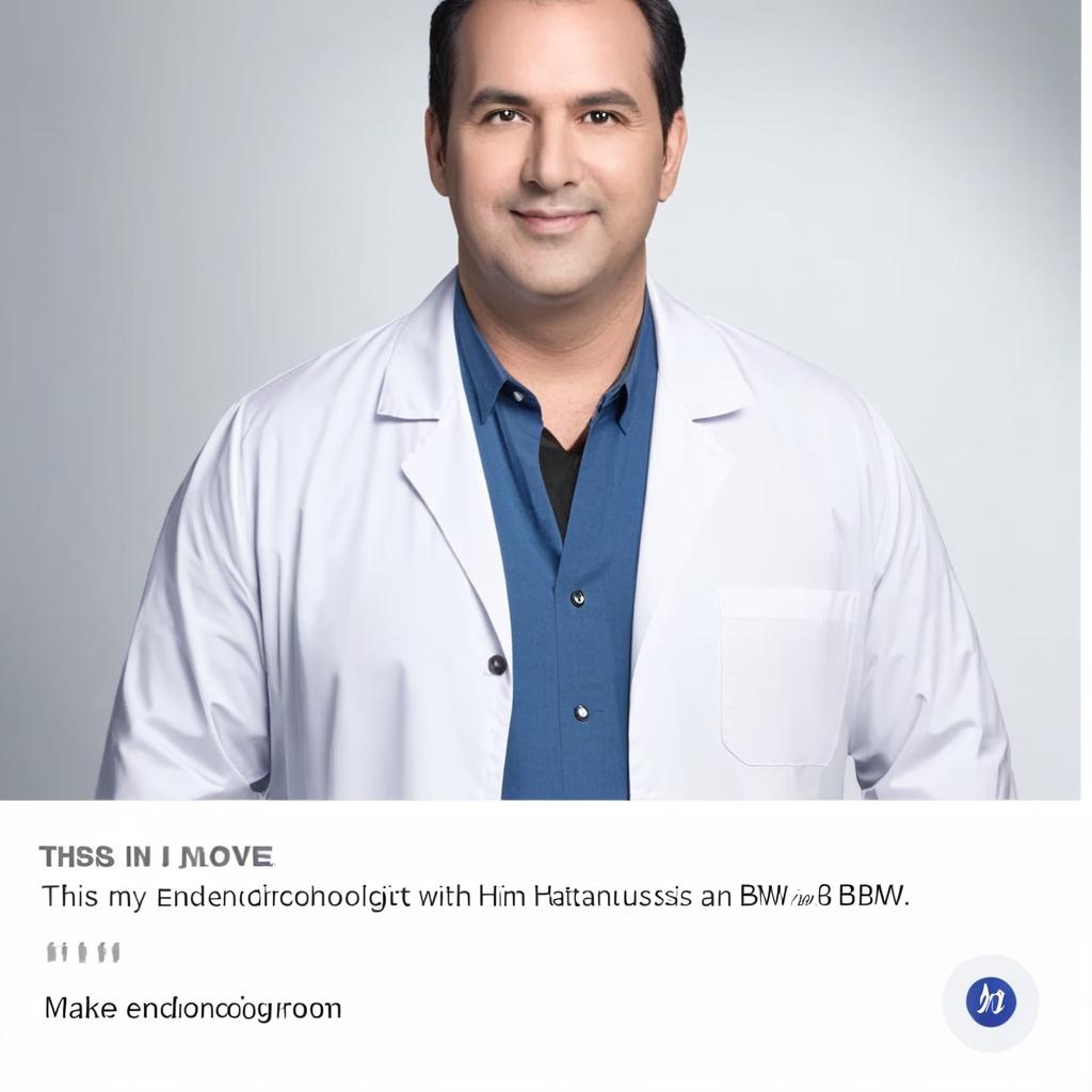 Compassionate Endocrinologist in a Modern Healthcare Setting
