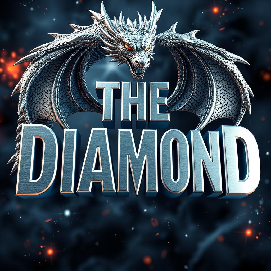A striking 3D representation of the words 'THE DIAMOND' crafted from strong aluminum
