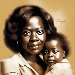 A high-quality digital art poster features a close-up of Viola Davis as Aibileen Clark, holding a baby and staring directly at the viewer