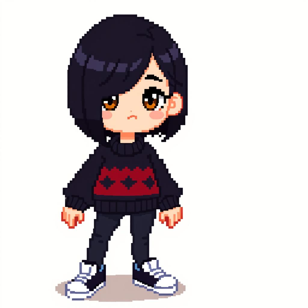 A pixel art character depicted in a 32x32 pixel format