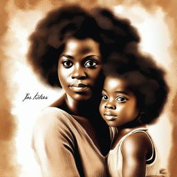 This highest quality digital art poster features a close-up portrait of Aibileen Clark, a young African American woman played by Viola Davis, holding a white baby and looking directly at the viewer