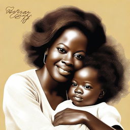 This highest quality digital art poster features a close-up portrait of Aibileen Clark, a young African American woman played by Viola Davis, holding a white baby and looking directly at the viewer