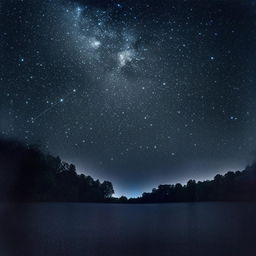 Create a realistic and enhanced image showcasing an ephemeral, starry scene under the moonlight with shooting stars, constellations and a radiant moon in a dark night sky.