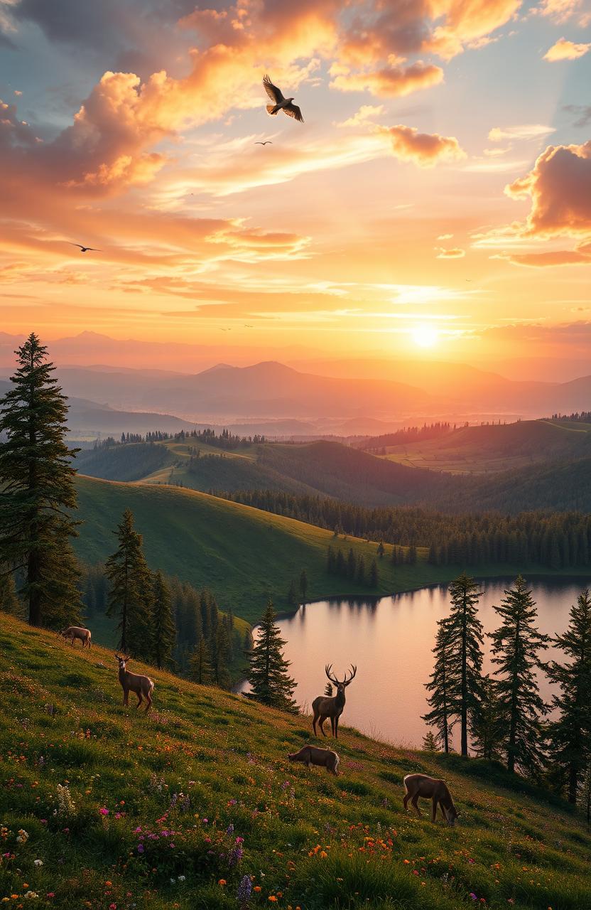 A breathtaking and expansive landscape that captures the essence of life beyond the horizon