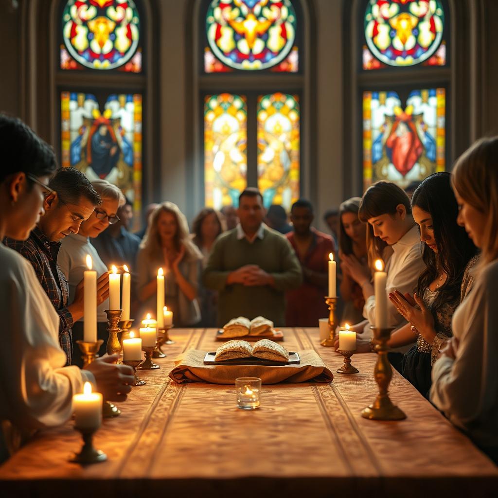 Serene Communion Table: A Prayer Vigil Experience