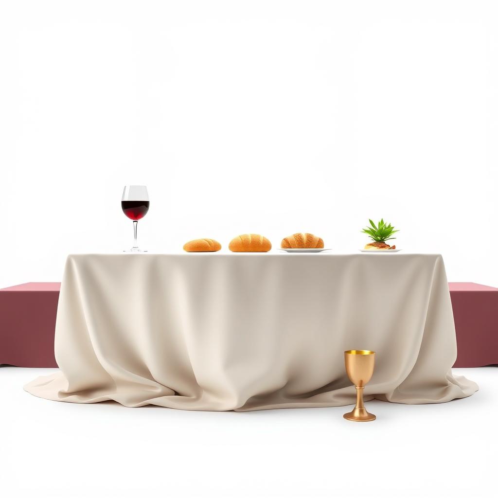 A serene depiction of the Lord's Table featuring the Last Supper scene at the center