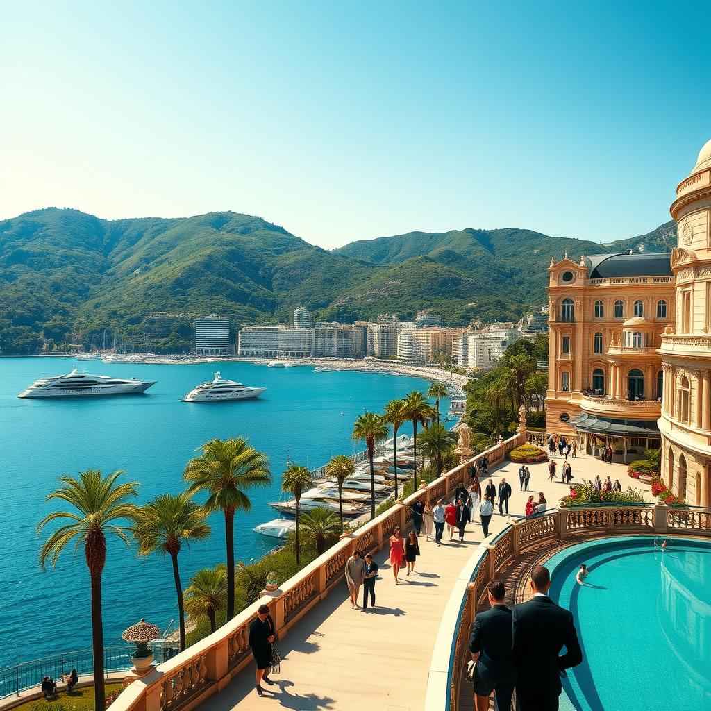 A breathtaking view of Monte Carlo, capturing the essence of luxury and elegance
