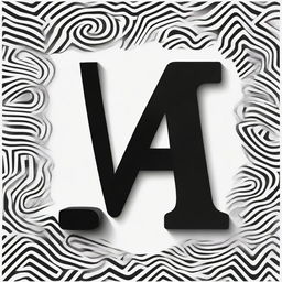 A high contrast, black and white vector-style illustration of the letters 'A', 'D', and 'S' overlapping on a white background. Utilize a simple, flat design and line art style without any colors.