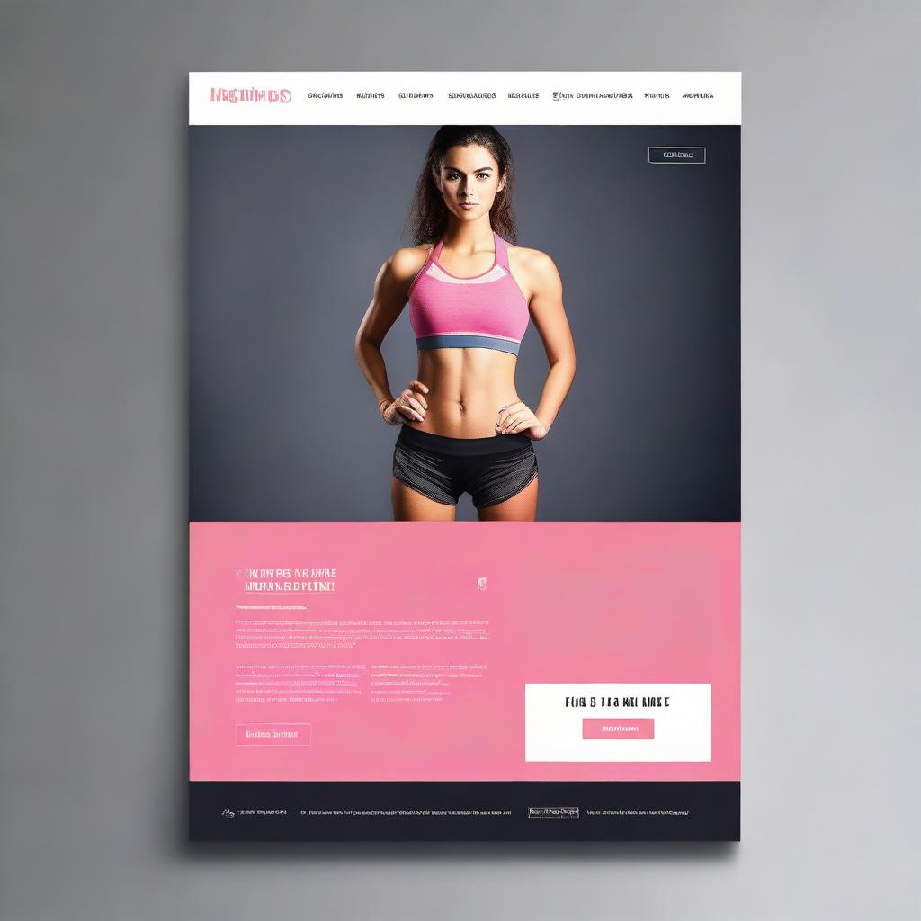 Generate a banner for a women's sportswear website, devoid of any English text and ensure enough space for additional text to be added. The image dimensions should be 1920x1080.