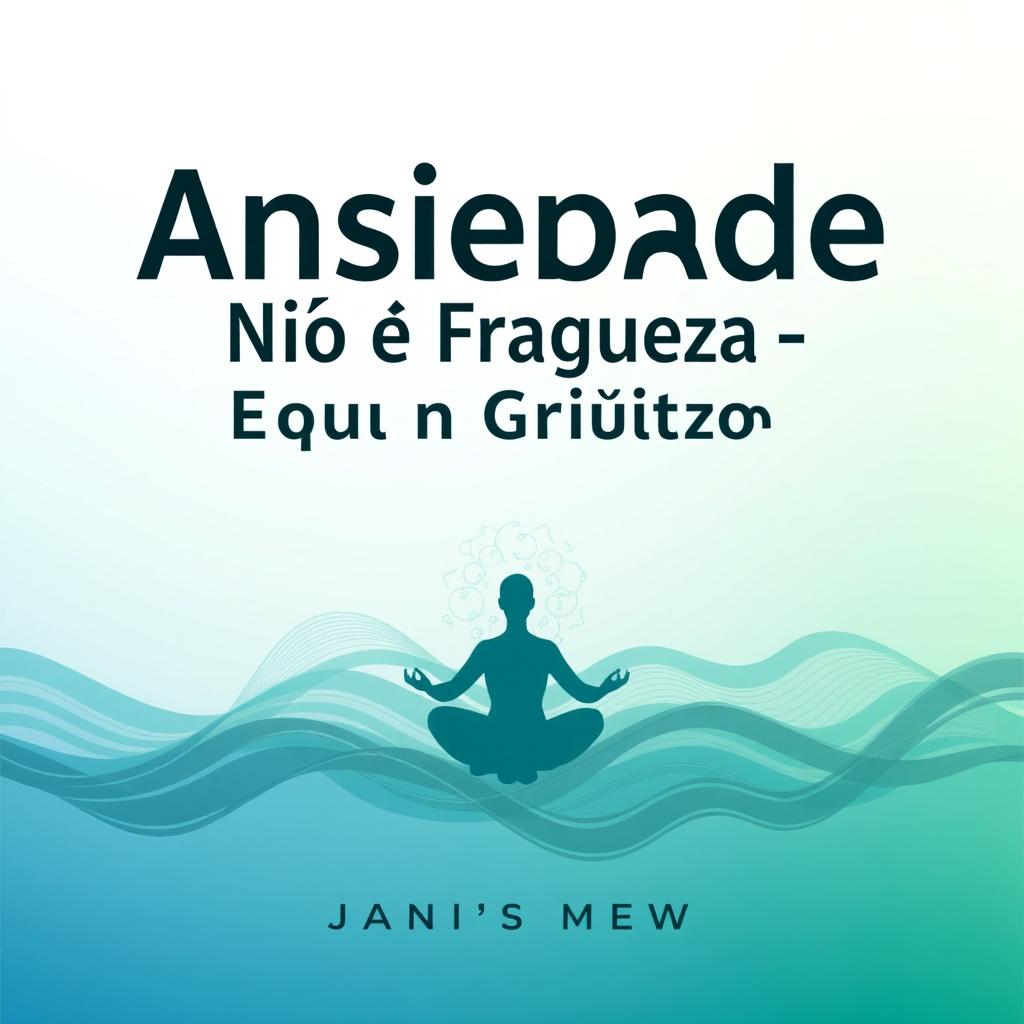 A captivating e-book cover design featuring the title 'Ansiedade Não é Fraqueza – É Um Grito da Sua Mente' prominently displayed in bold, modern typography
