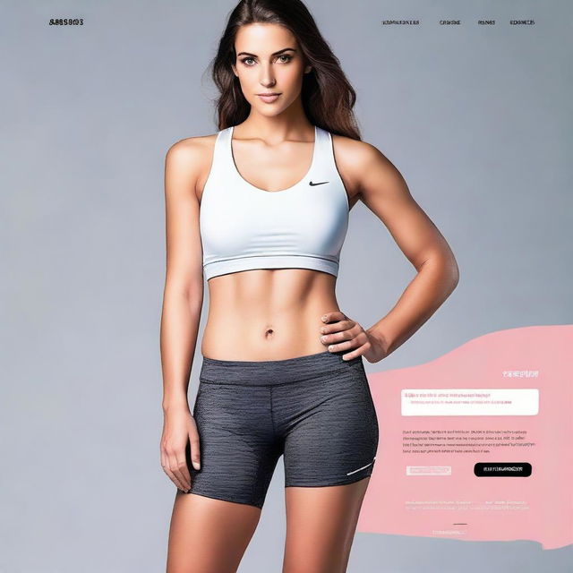 Generate a banner for a women's sportswear website, devoid of any English text and ensure enough space for additional text to be added. The image dimensions should be 1920x1080.