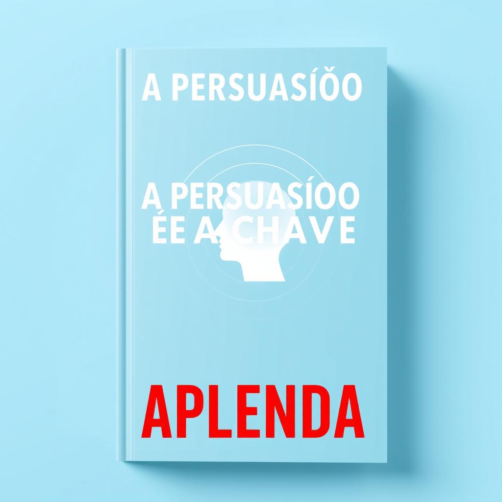 A book cover design featuring a soft blue background with circular wave effects emanating from a stylized human head at the center