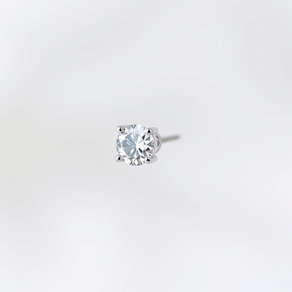A small diamond earring, sparkling and beautifully crafted
